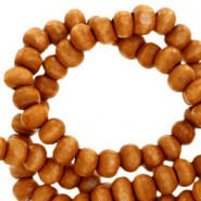 Houten kralen rond 8mm Amber brown